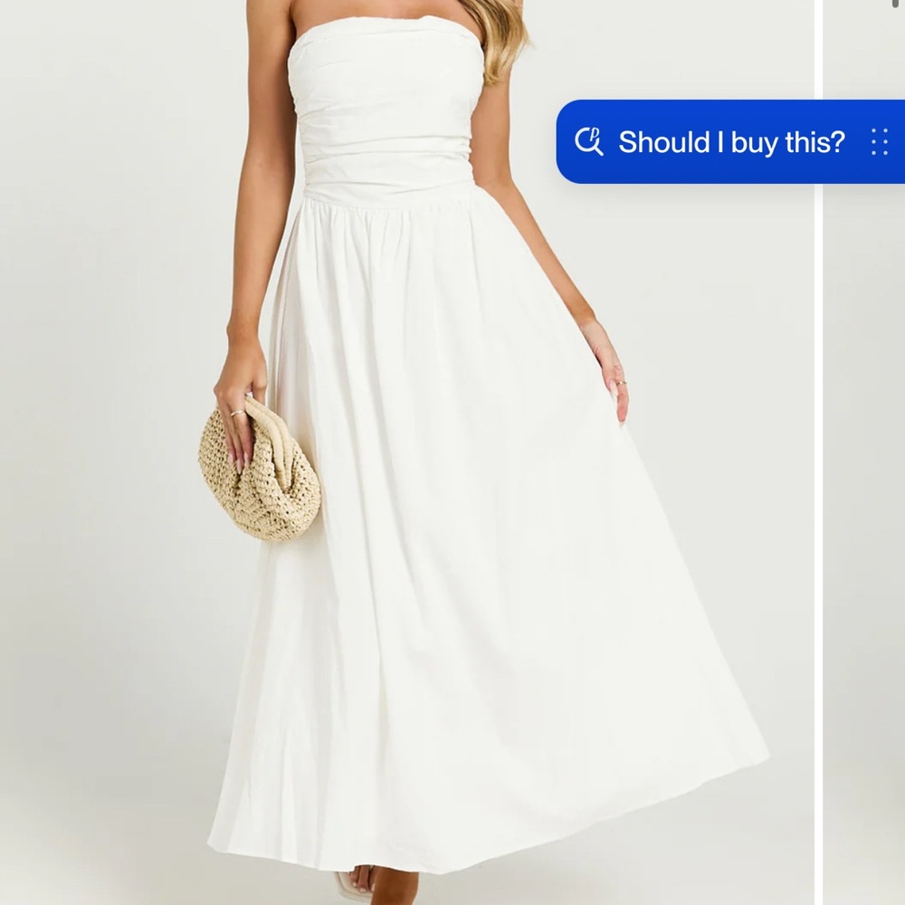 Diamond Supply Co. White Strapless Dress